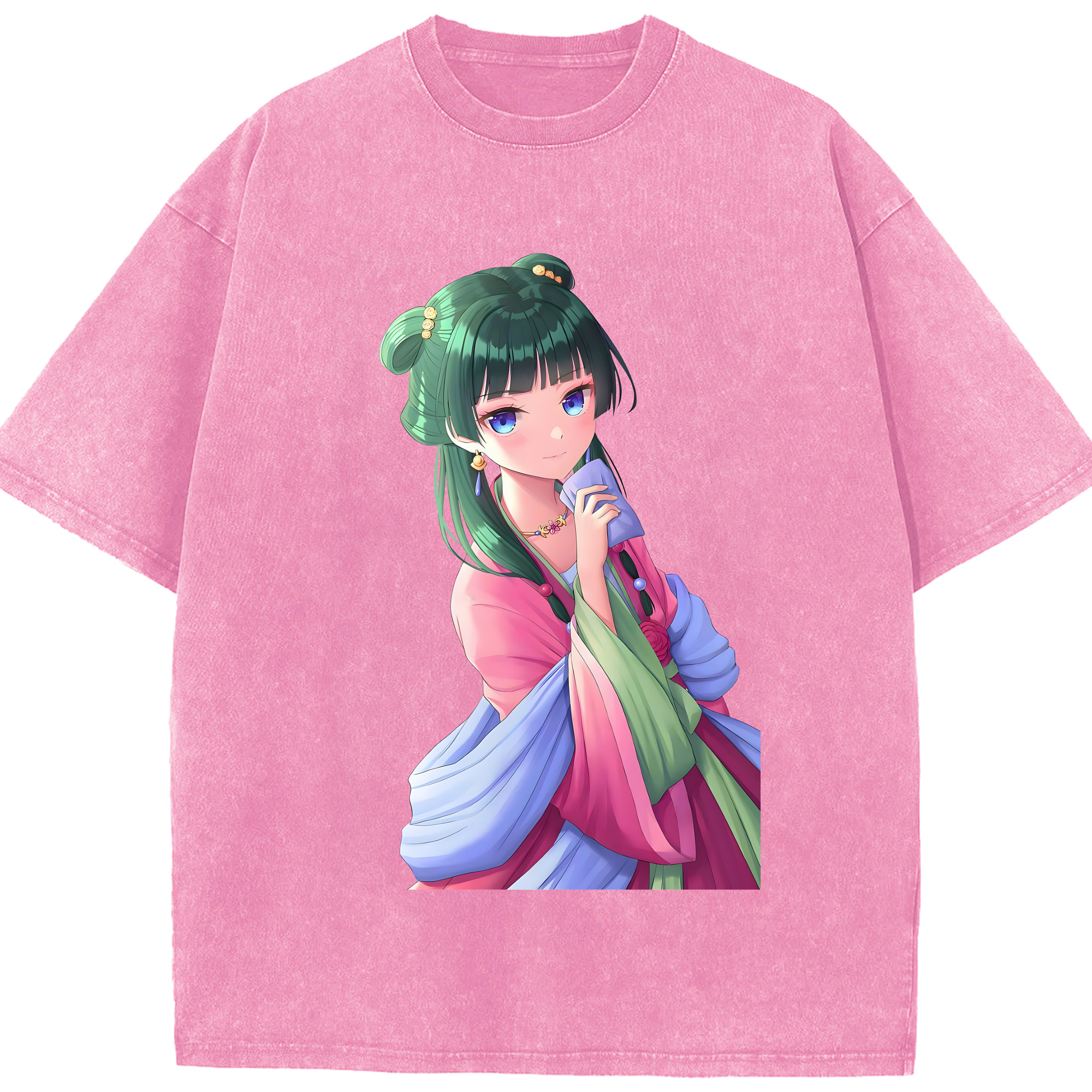 （画像用） 薬屋のひとりごと The Apothecary Diaries 綿100% ヴィンテージ風 半袖Tシャツ（フロントプリント）